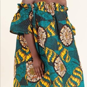 African Print Dress and Headwrap